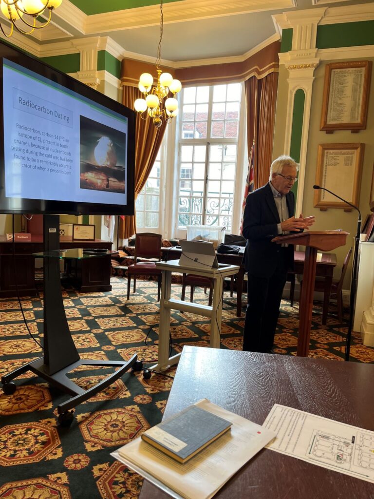 Roger Forshaw presenting on "Modern techniques in Dental Analysis - Glimpses into the Past"